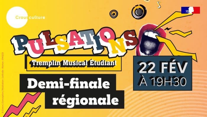 Tremplin Pulsations : Demi-finale régionale 1 Tremplin Musical Etudiant Pulsations | Demi-finale régionale le 22 février à 19h30 au café culturel de l'(S)pace' Campus