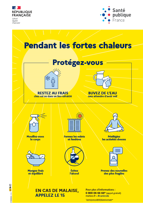 affiche fortes chaleurs